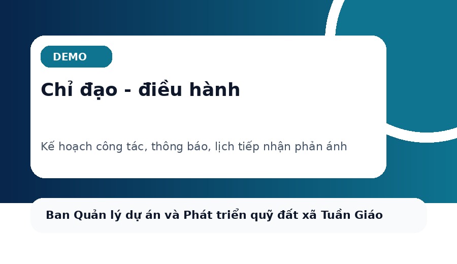 Kế hoạch hoạt động 6 tháng cuối năm 2026 của Ban QLDA & PTQĐ xã Tuần Giáo